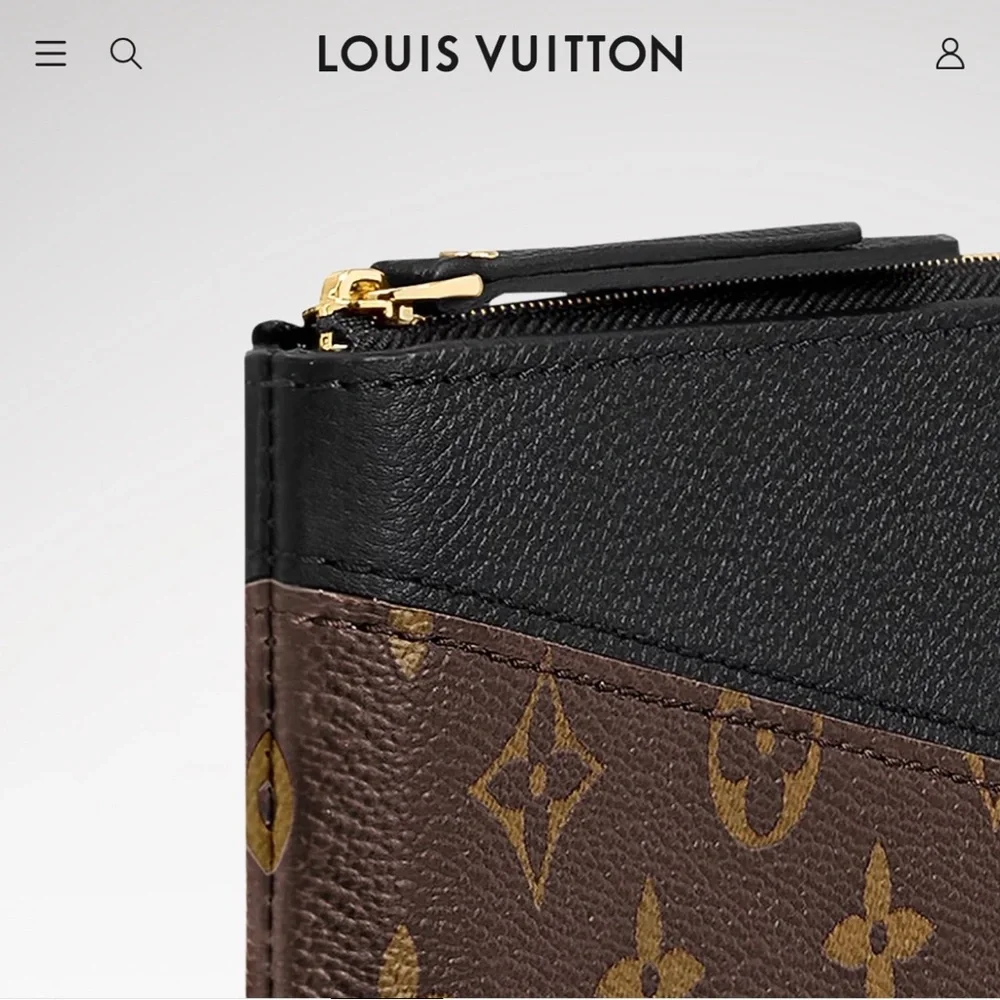 Louis Vuitton Daily Pouch Monogram Canvas Zip Pouch
